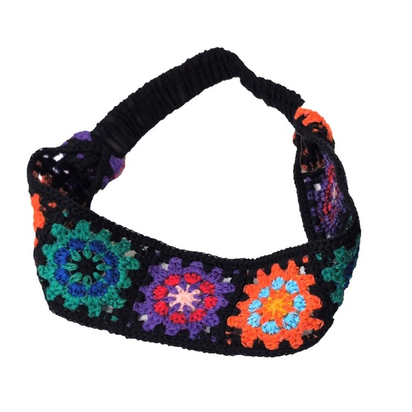Accessories - Colorful Boho Granny Square Crochet Headband